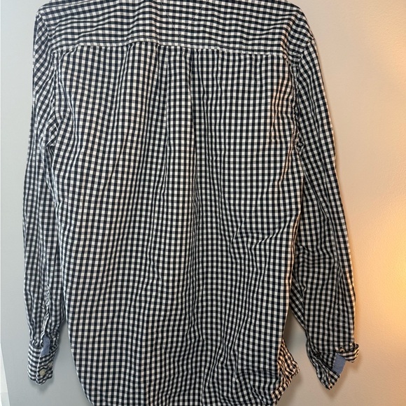 Tommy Hilfiger Black and White Checkered Casual Button Down Shirt - Picture 4 of 5